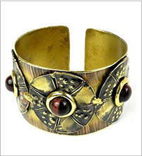 Brass Tiger Eye Cuff bracelet