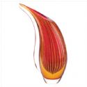 Crimson Sunset Art Glass Vase