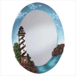 CLighthouse Oval Wall Mirror  - Click To Enlarge
