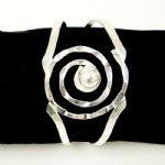 CSilver Hammered Spiral Cuff Bracelet - Mexico - Click To Enlarge