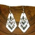 Mother of Pearl Inlay Silver Earrings - Mexico