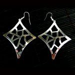 CLarge Silverplated Starlight Earrings - Mexico - Click To Enlarge