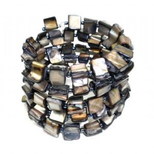 CMother of Pearl Bracelet (Earth Tone) China - Click To Enlarge