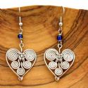 Silver Plated Heart Earrings - Kenya