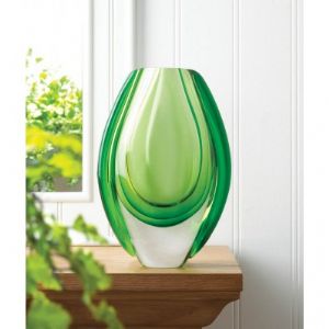 CEMERALD ART GLASS VASE - Click To Enlarge