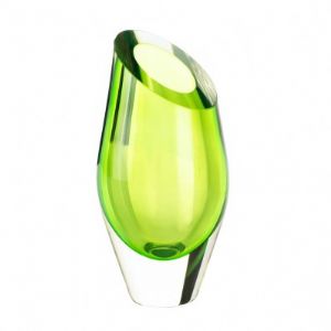 CGREEN CUT GLASS VASE - Click To Enlarge