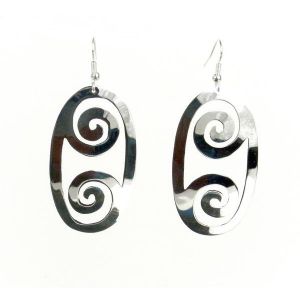 CDouble Scroll Silver plated earrings - Click To Enlarge