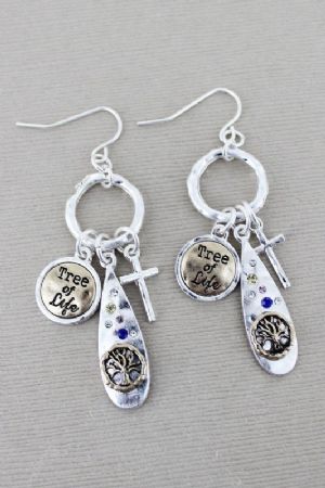 CTree Of Life' Charm Earrings - Click To Enlarge