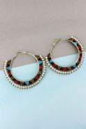 Seed Bead Hoop Earrings