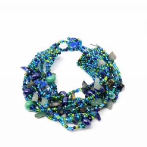 CBeachball Beaded Blue-Green bracelet - Click To Enlarge