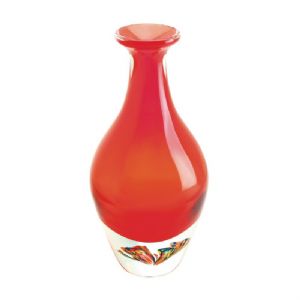 CRED ART GLASS BOTTLENECK VASE - Click To Enlarge