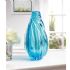 OCEAN BLUE SPIRAL ART GLASS VASE - Click To Enlarge