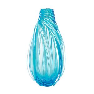 COCEAN BLUE SPIRAL ART GLASS VASE - Click To Enlarge