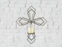 CONTEMPORARY CROSS CANDLE WALL SCONCE