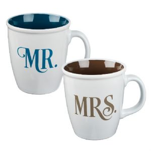 CMr and Mrs Collection Two Piece Coffee Mug Set - Click To Enlarge