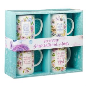 CMUG - 4 Pc. Inspirational Floral Mug set - Click To Enlarge