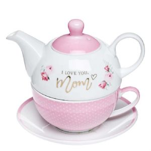 CTea Pot 2- I Love You, Mom Tea Set for One - Click To Enlarge