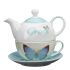 Tea Pot 4-Grace Butterfly Blessings Tea Set for One - Click To Enlarge