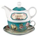 Tea Pot 5-Trust in the Lord Tea Set for One - Proverbs 3:5