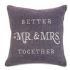 Better Together - Mr. & Mrs. Square Pillow - Click To Enlarge