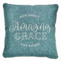 Amazing Grace Embroidered Square Pillow